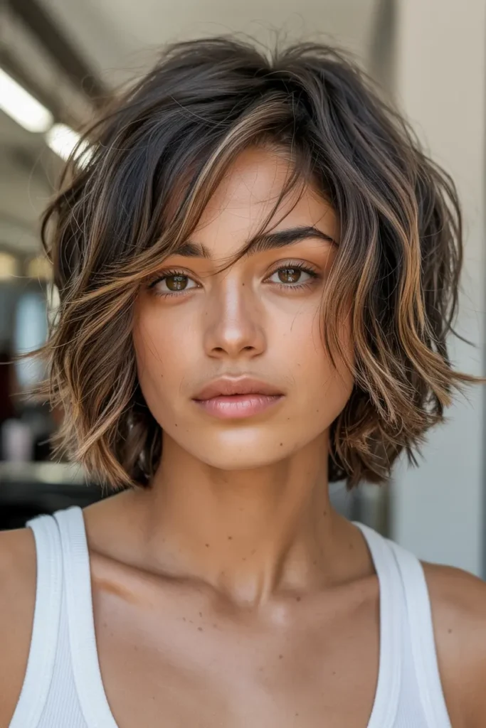 30 Feathered Bob Hairstyles That Are Totally Trending 6 6. Textured Feathered Bob