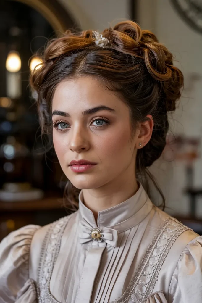 6. Victorian Gibson Girl Updo