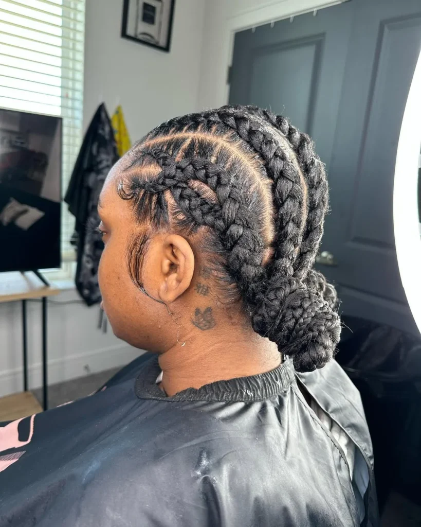 Voluminous Messy Cornrows