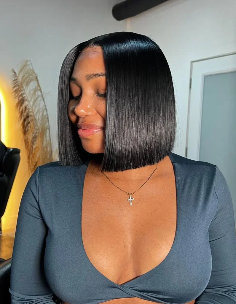 Glossy Blunt Bob