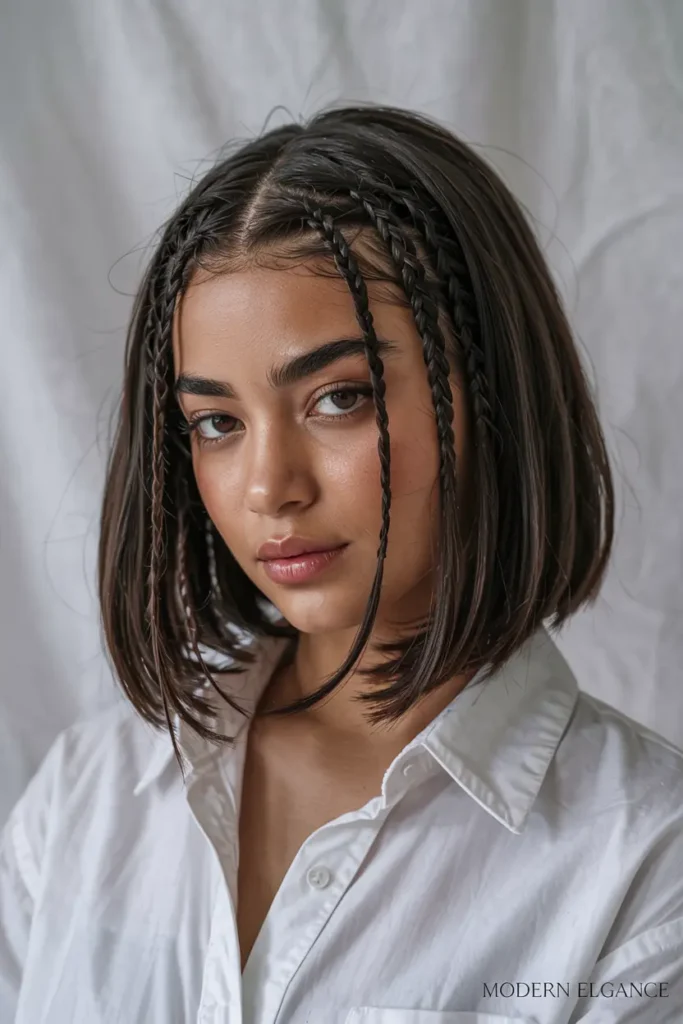 The Lazy Girl’s Guide to Easy Bob Hairstyles 7 7. Bob with Mini Braids