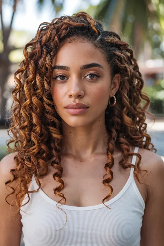 7. Boho Island Twists with Curls