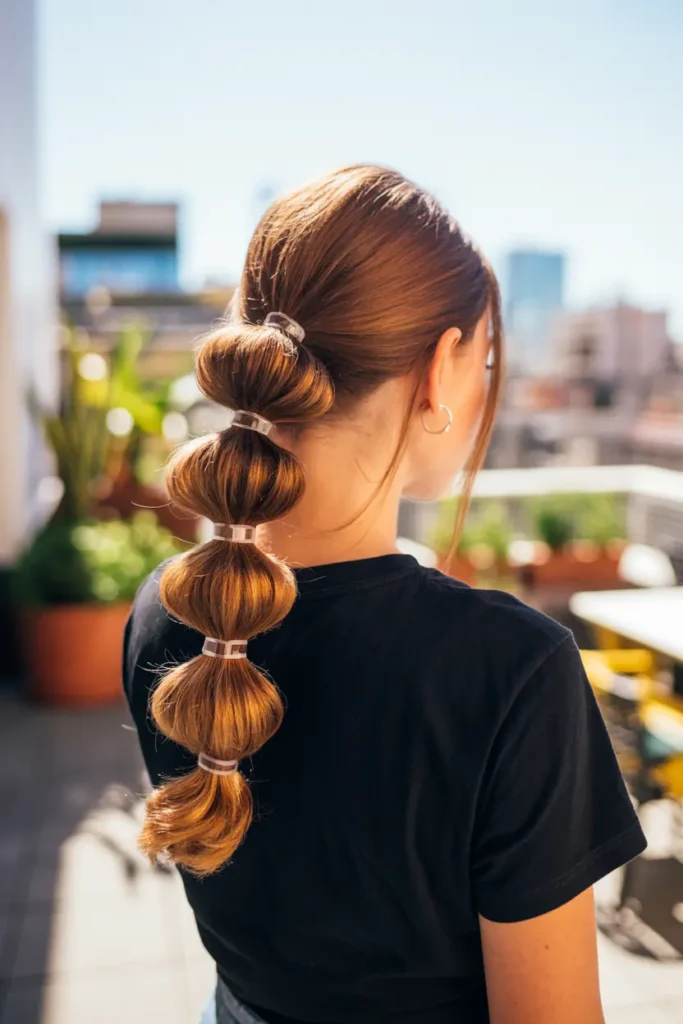 30 Trendy Hairstyles for Summer to Beat the Heat in Style 7 7. Bubble Ponytail