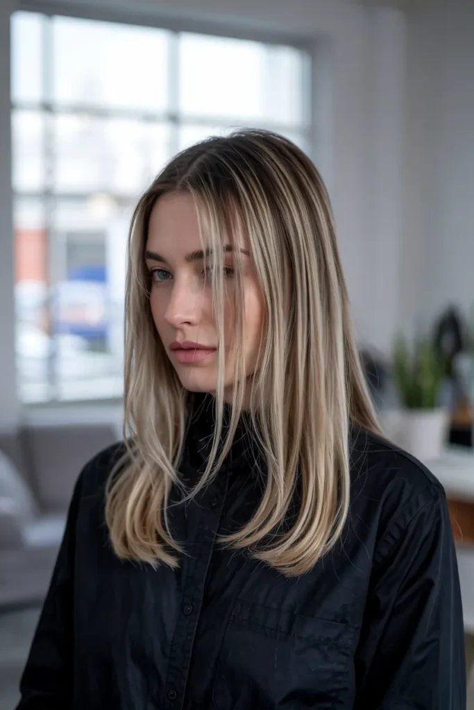 7. Face Framing Icy Ash Blonde