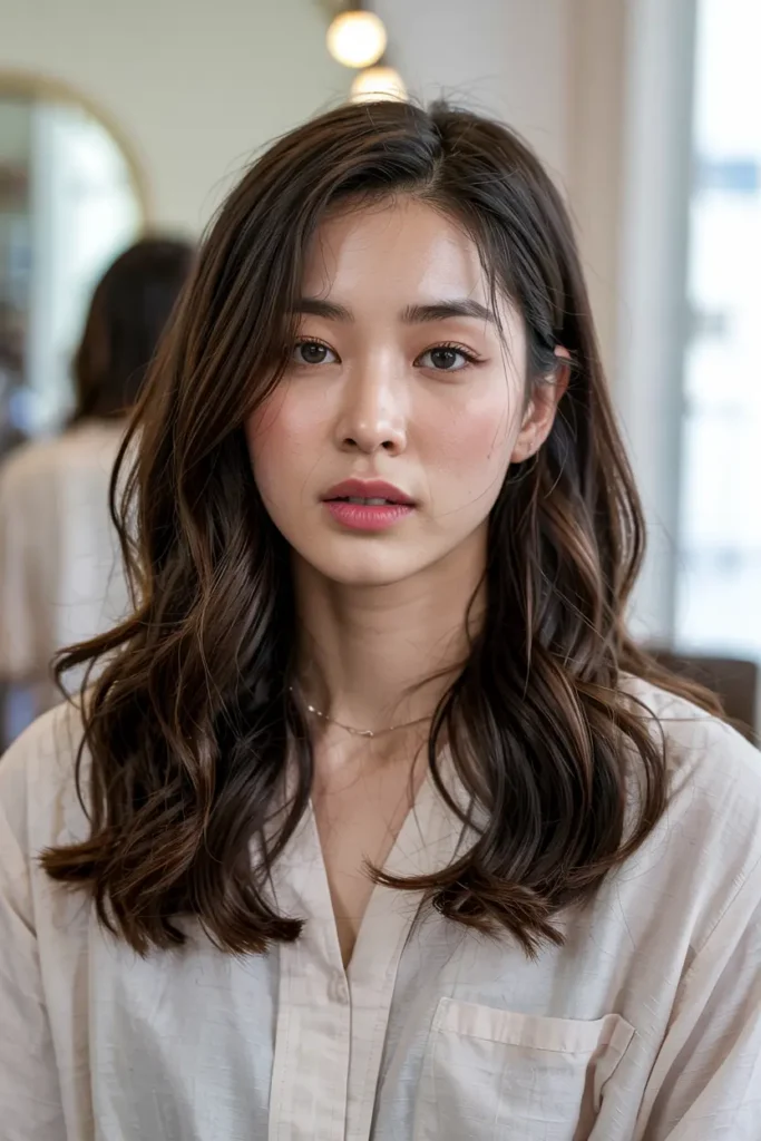 7. Side Parted Soft Waves