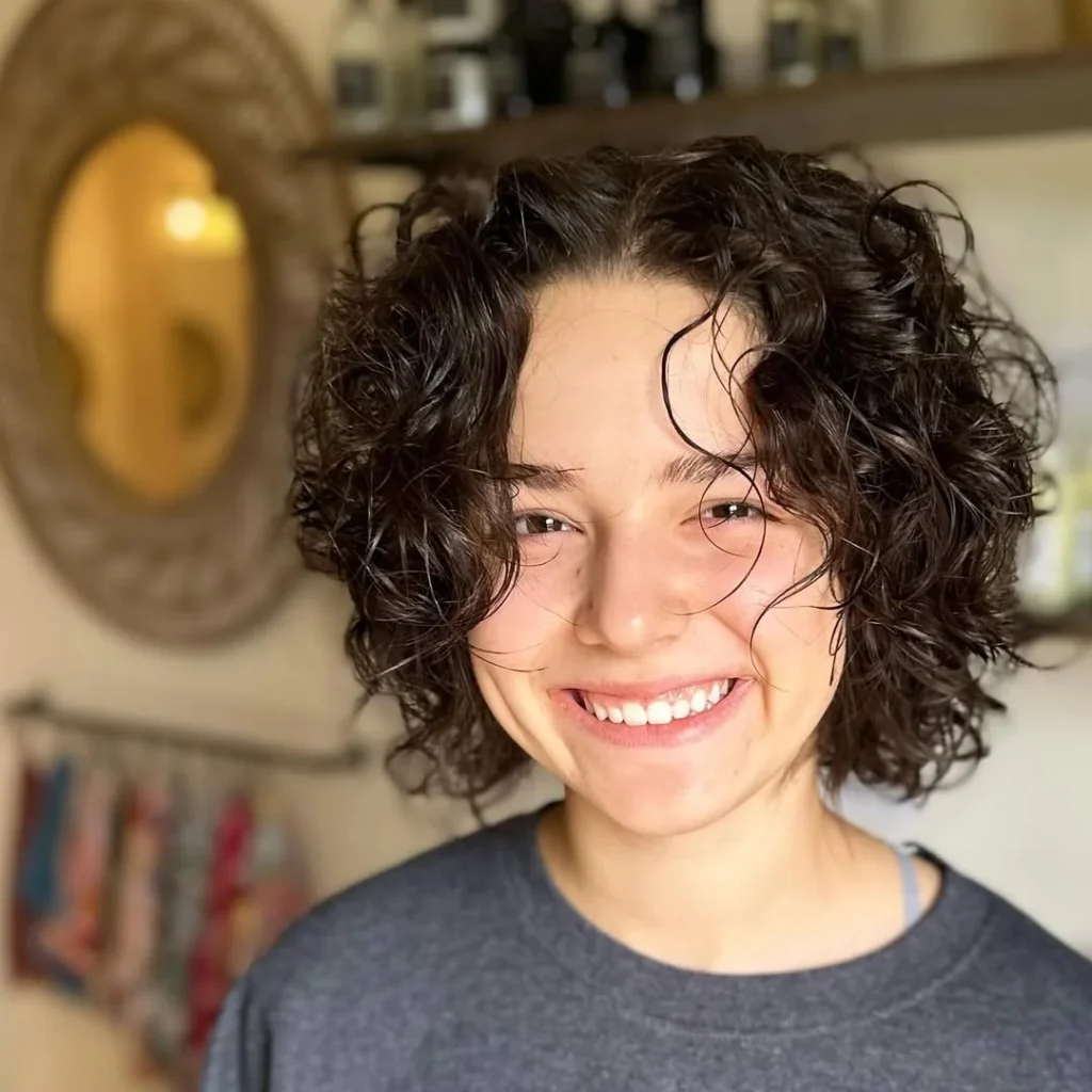 Layered Bob with Curls
