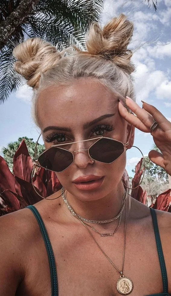 Half-Up Space Buns
