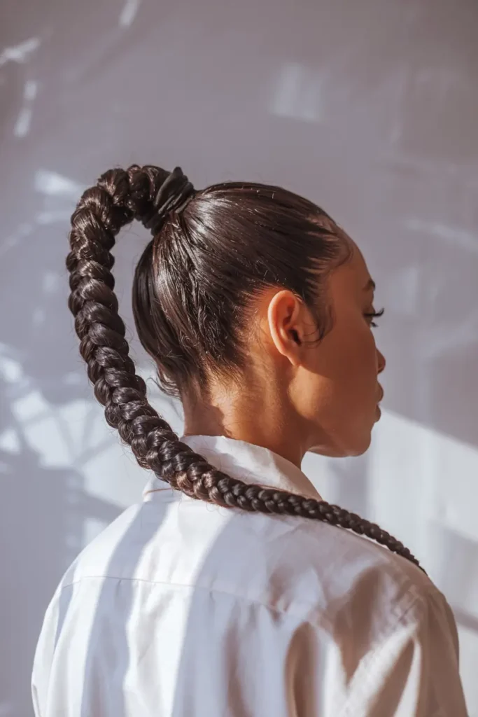8. Braided High Ponytail 1