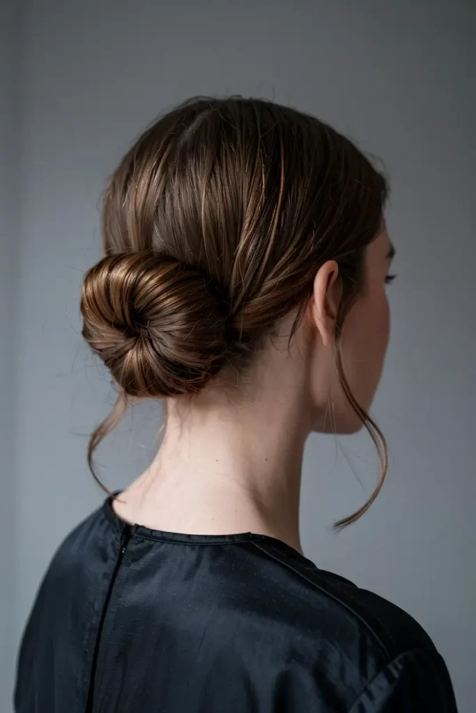 22 Top Step Cut hairStyles for a Modern Makeover 8 8. Low Bun for Step Cut Layers