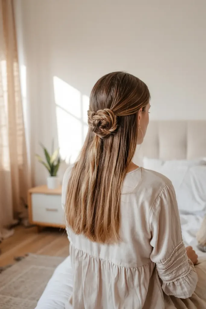 8. Sleek Half Up Knot 2