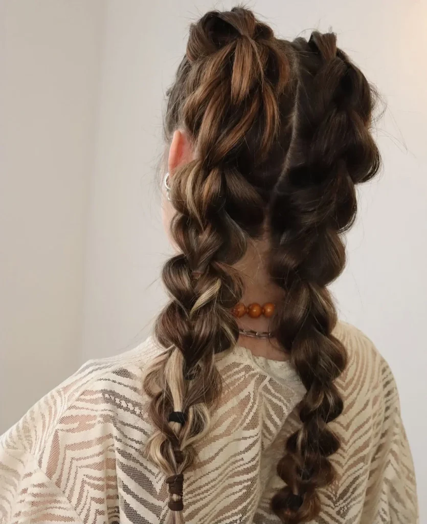 Double Messy Braids