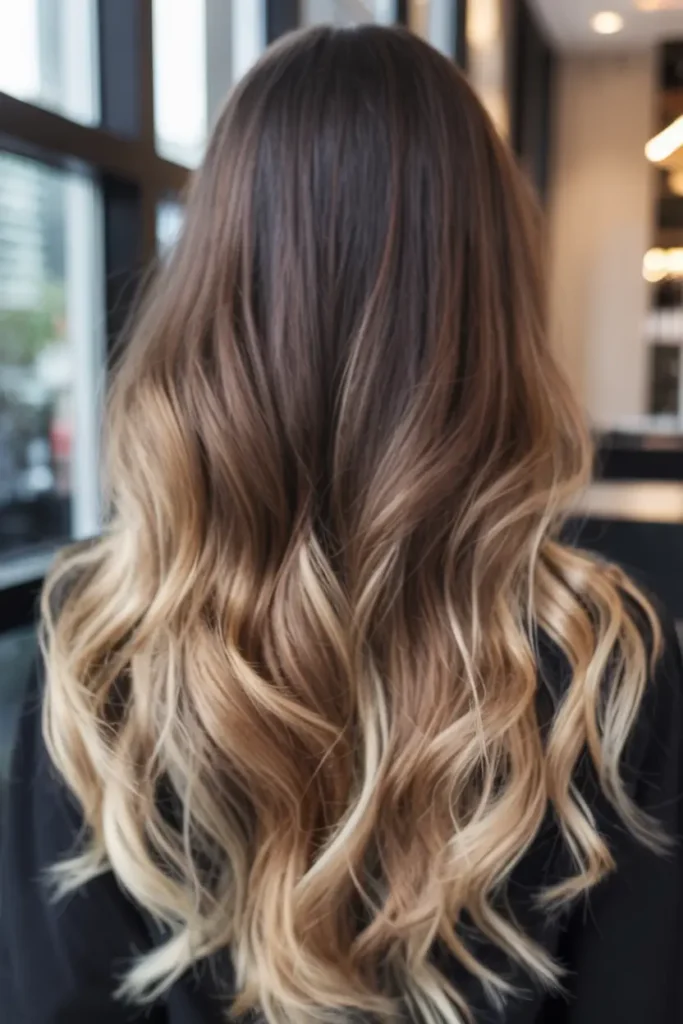 9. Blonde Ombre on Dark Hair