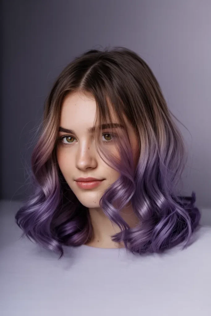 9. Brunette to Amethyst Ombre