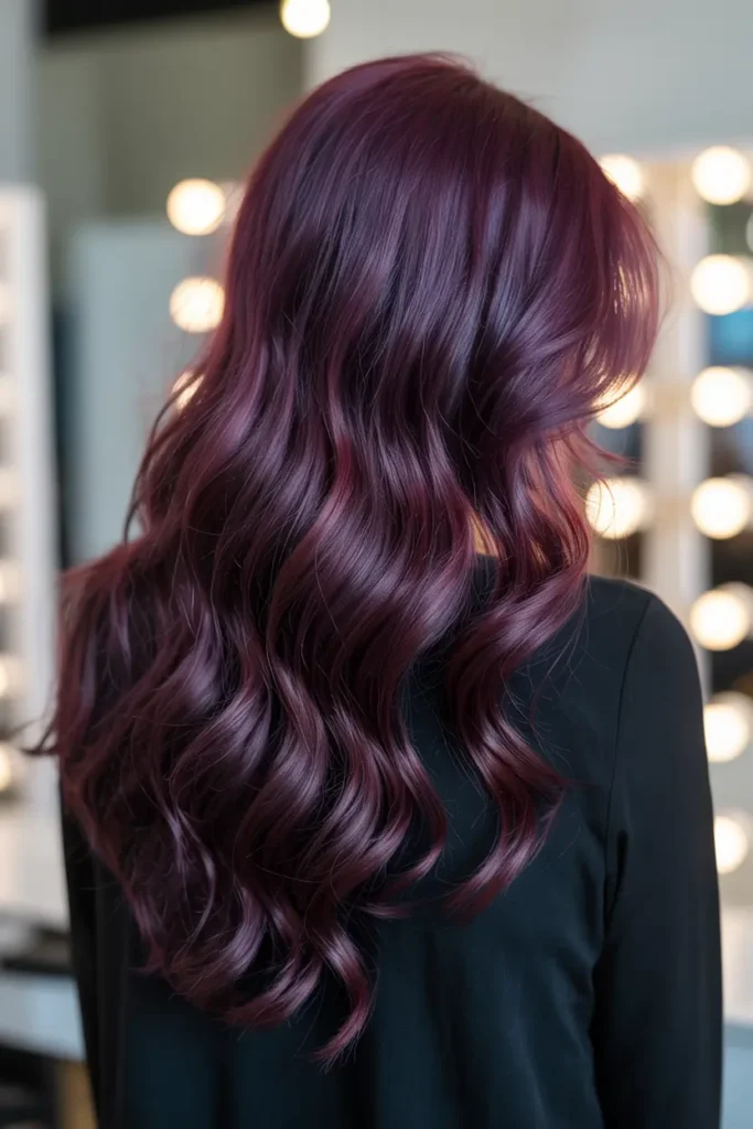 9. Dark Burgundy with Plum Accents