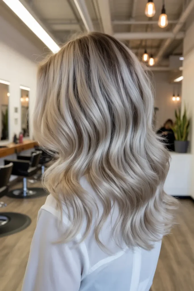 9. Dark Roots Icy Blonde
