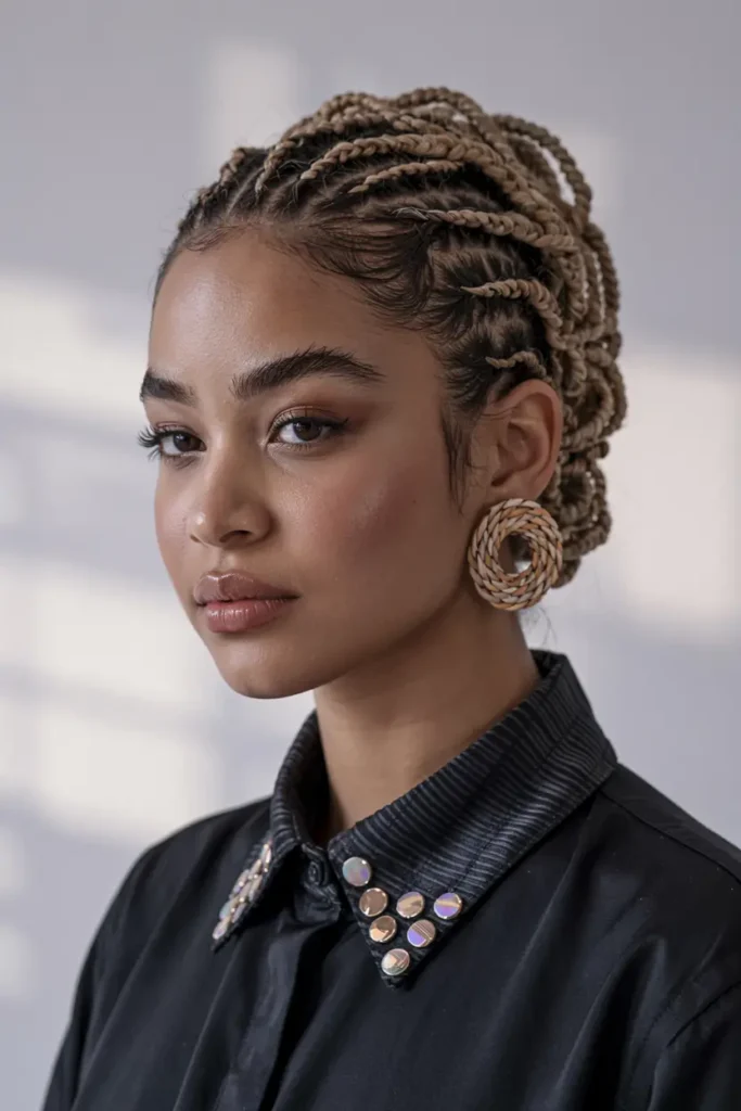 9. Flat Twist Updo
