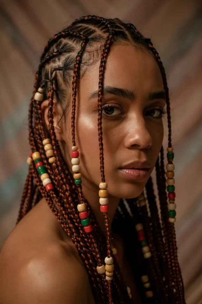 9. Fulani Braids with Beads