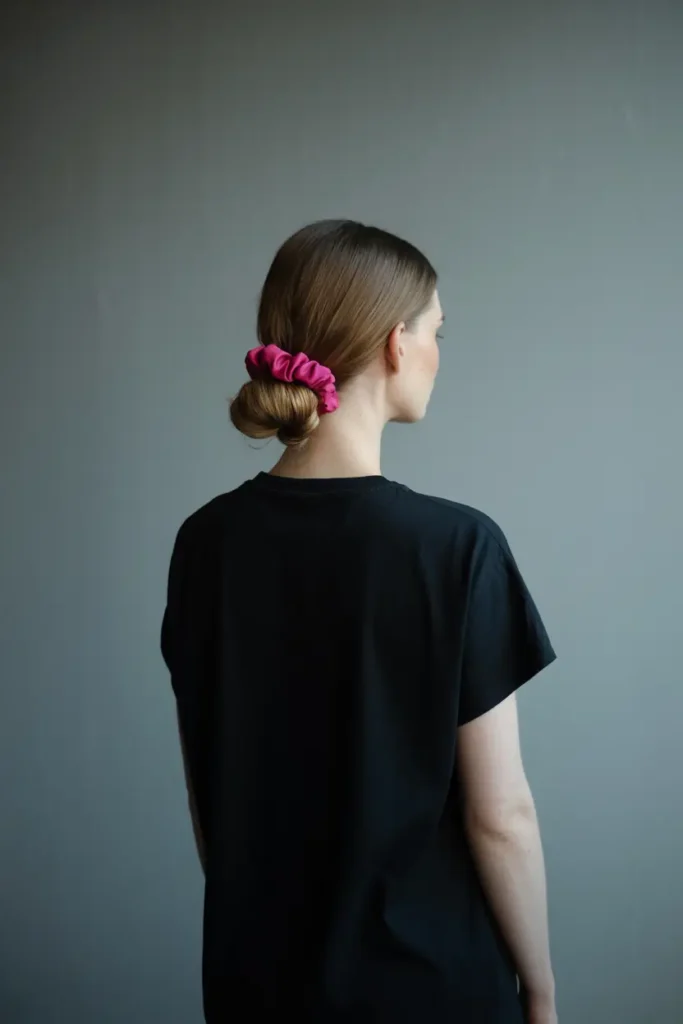 9. Scrunchie Messy Updo