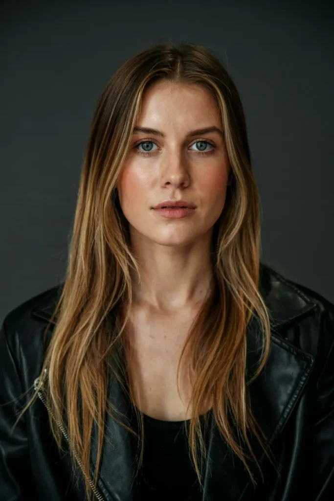 9. Sleek Middle Part Style