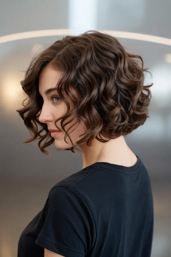 9. Textured Curly Bob