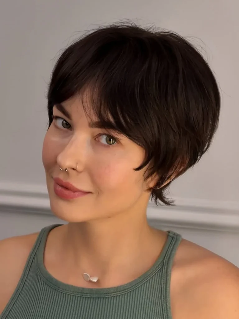 Pixie Bob with Curtain Bangs