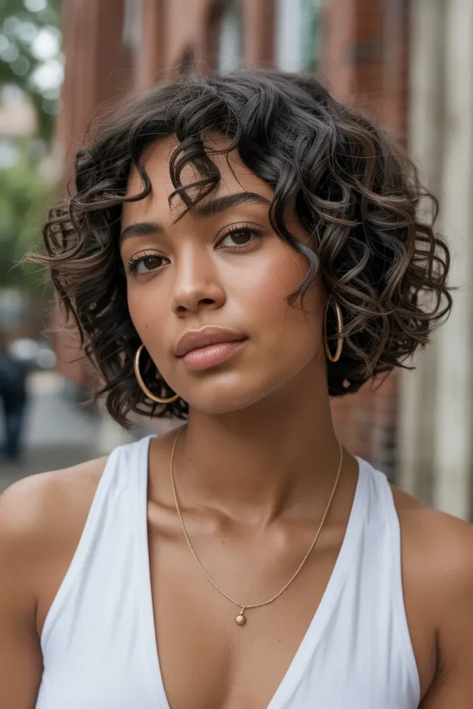10. Chin Length Curly Bob