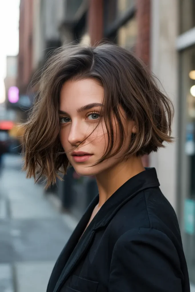 10. Choppy Chin Length Bob