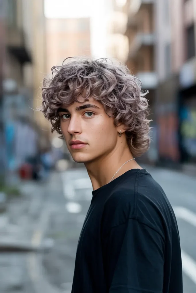 10. Curly Medium Mullet