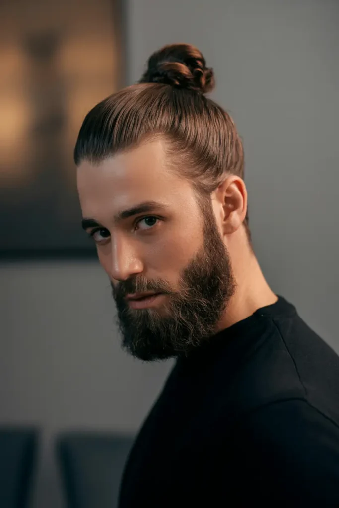 10. Man Bun with Beard