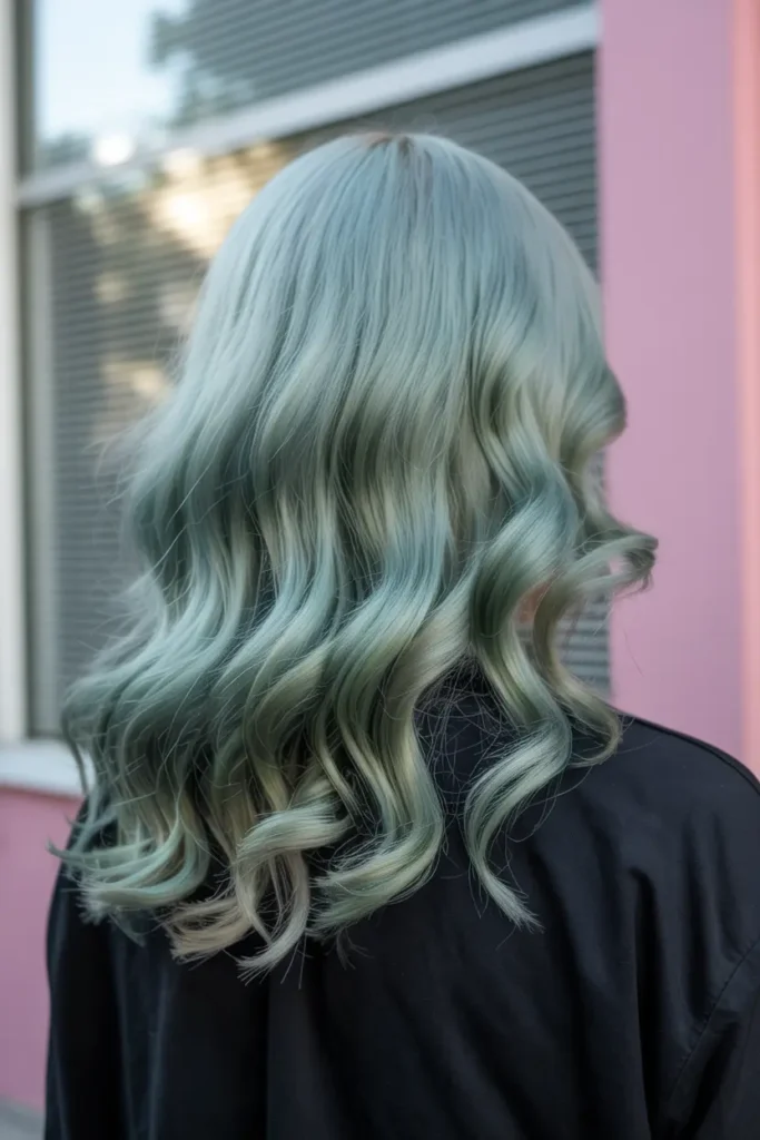 10. Pastel Mint Balayage