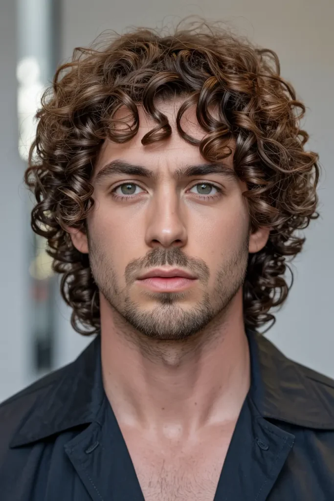 11. Curly Curtain Mullet