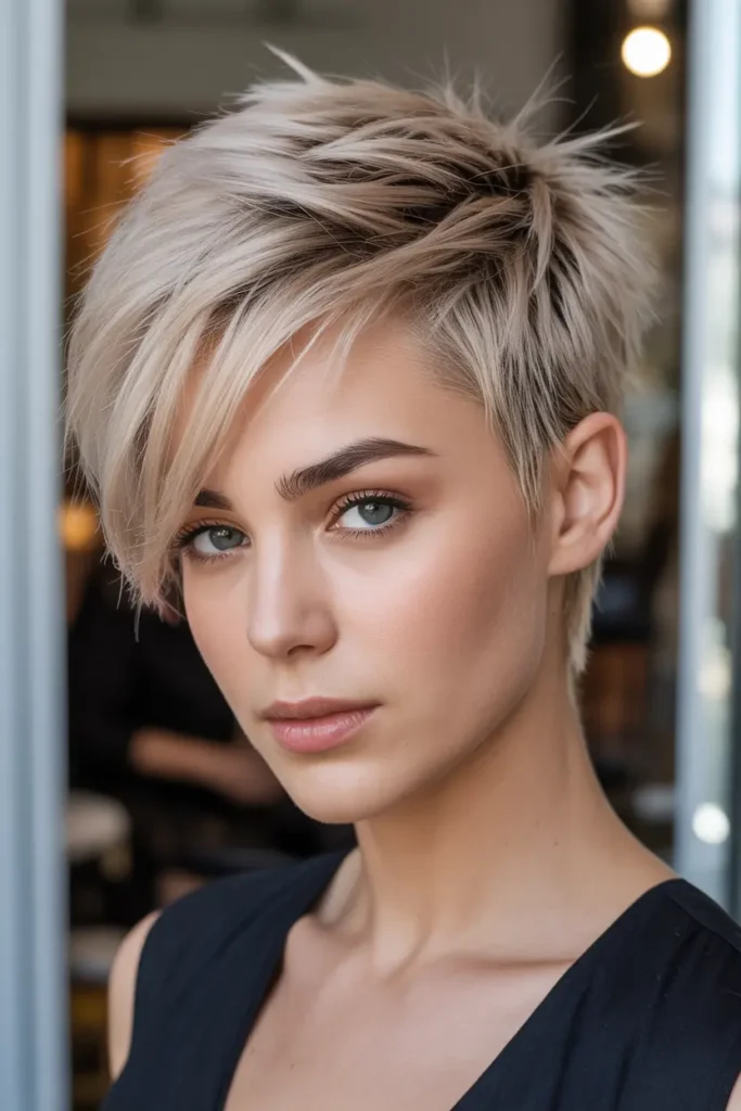 30 Short spiky haircuts for bold edgy hairstyles 11 11. Side Swept Spikes