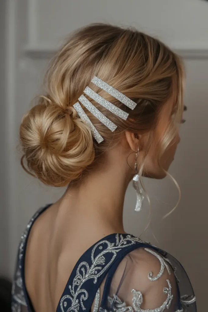 11. Sparkle Clip Updo