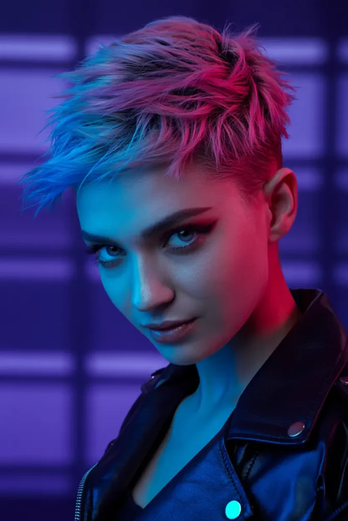 11. Spiked Crop with Color Pop