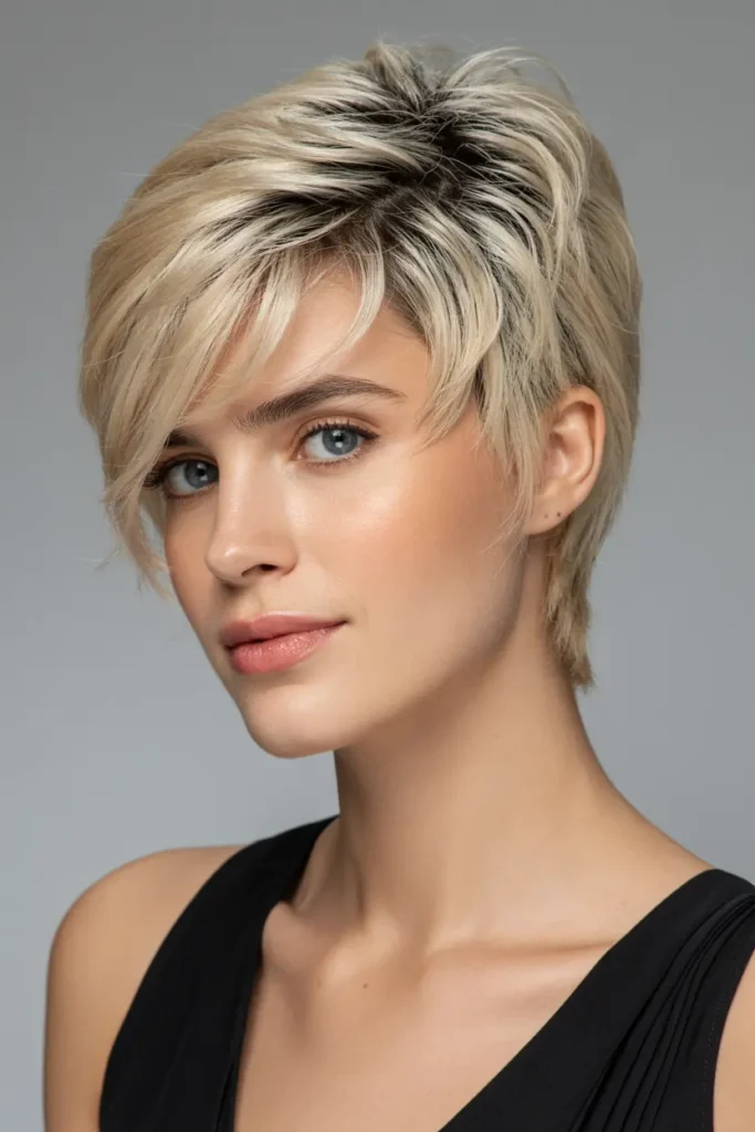 11. Tapered Pixie with Fringe