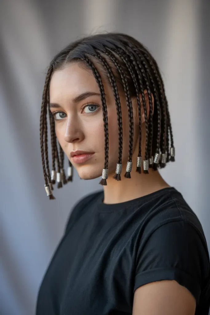 12. Braided Bob with Cuffs