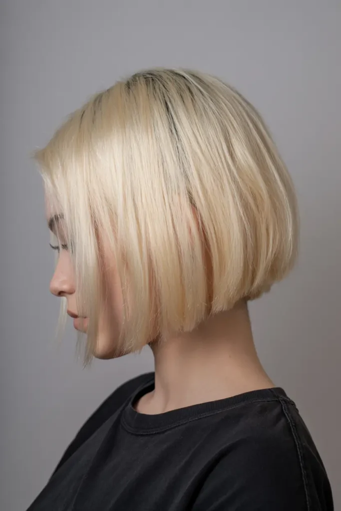 12. Creamy Blonde Blunt Bob