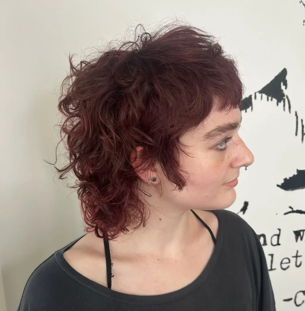 Curly Short Mullet
