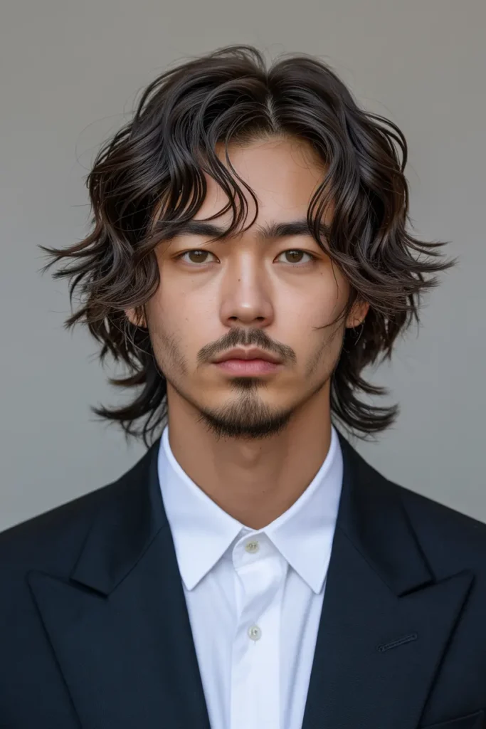13. Asymmetrical Curtain Mullet