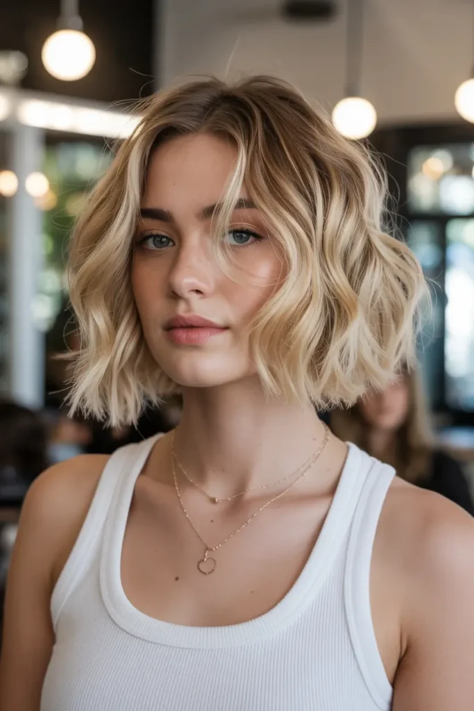 13. Soft Wave Boho Bob