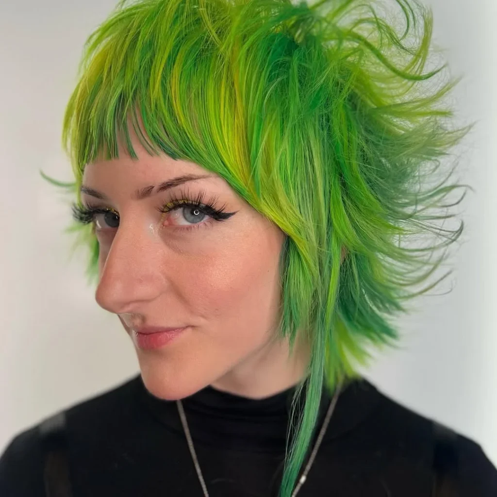 Side-Parted Mini Mullet