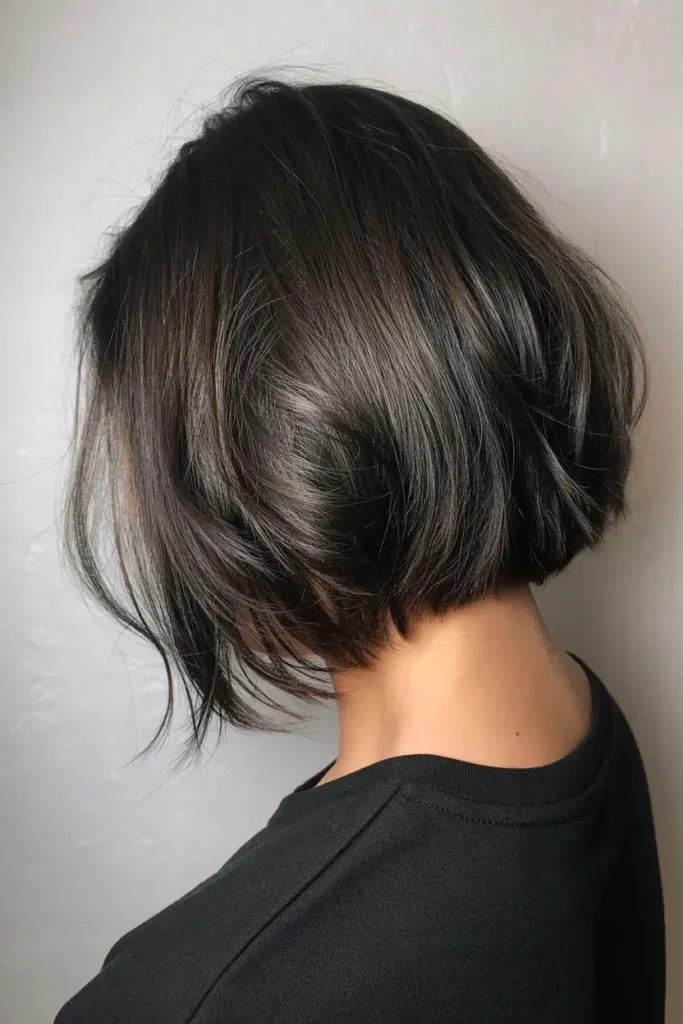 14. Choppy Bob with Wispy Ends