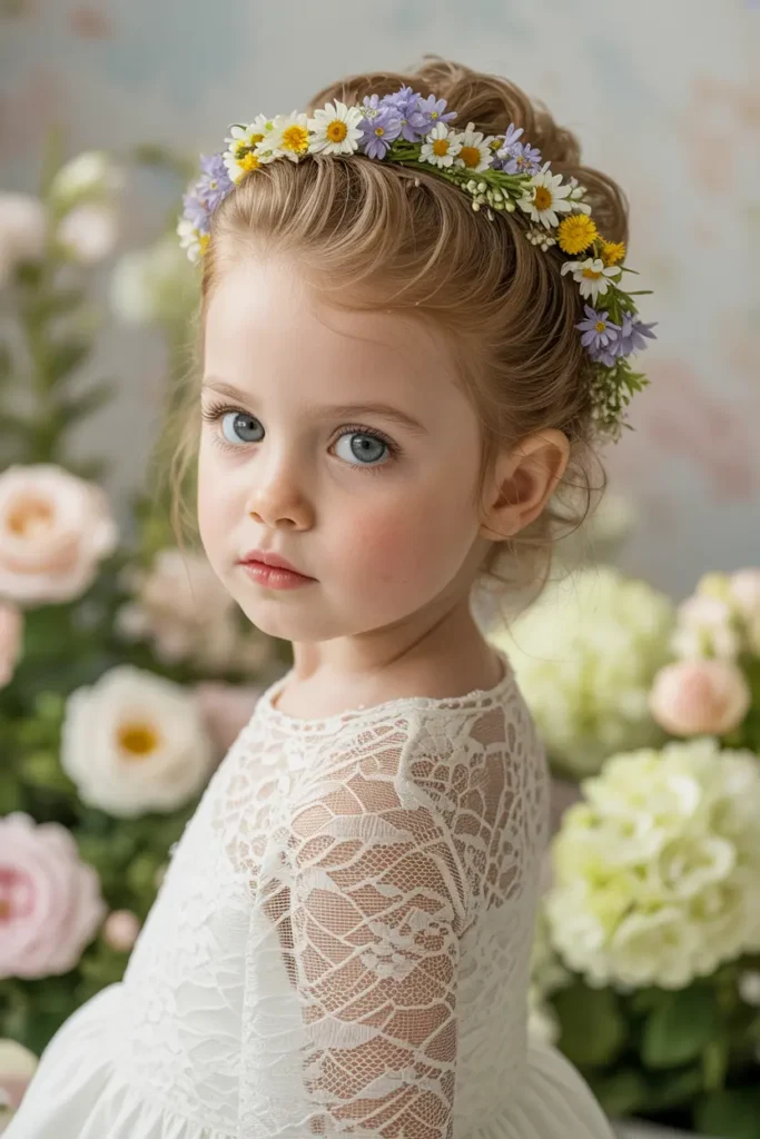 14. Floral Tuck Updo