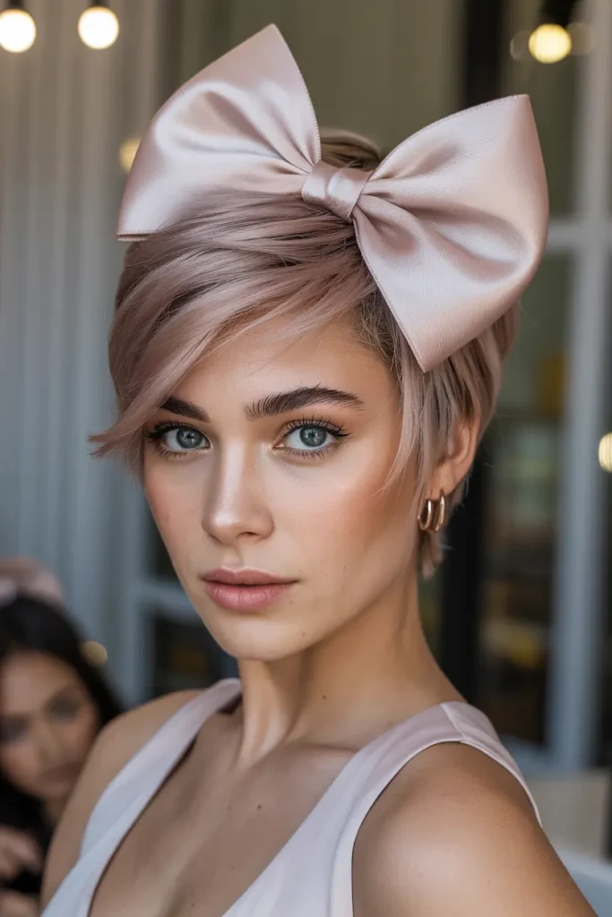 14. Pixie with Statement Bow