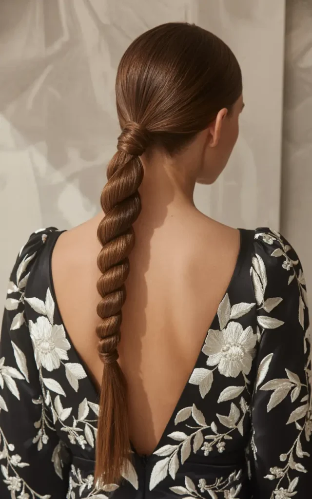14. Rope Twist Ponytail