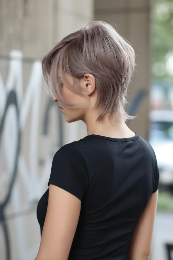 14. Side Parted Mini Mullet