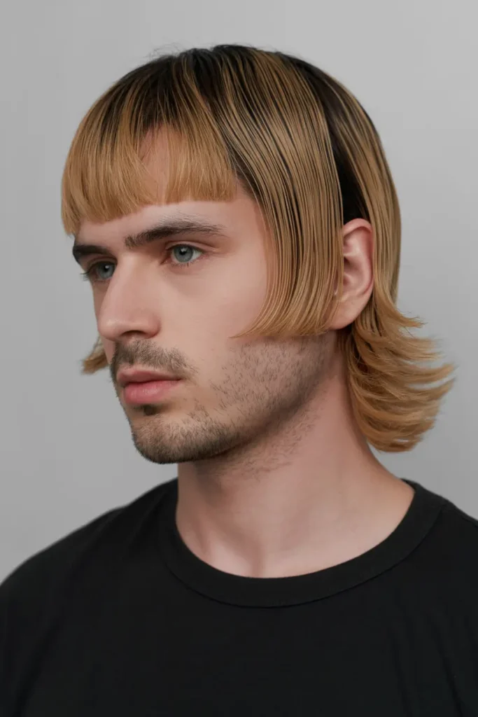 14. Soft Fringe Medium Mullet
