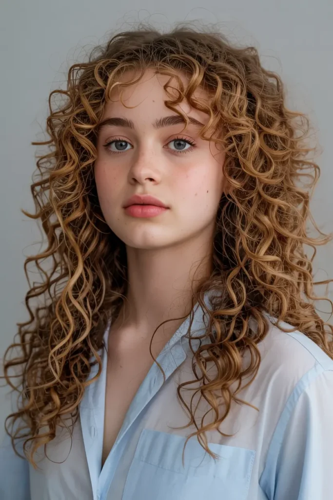14. Voluminous Curls Down