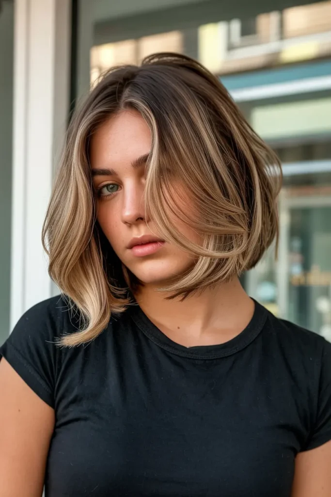 16. Bronde Layered Bob Style
