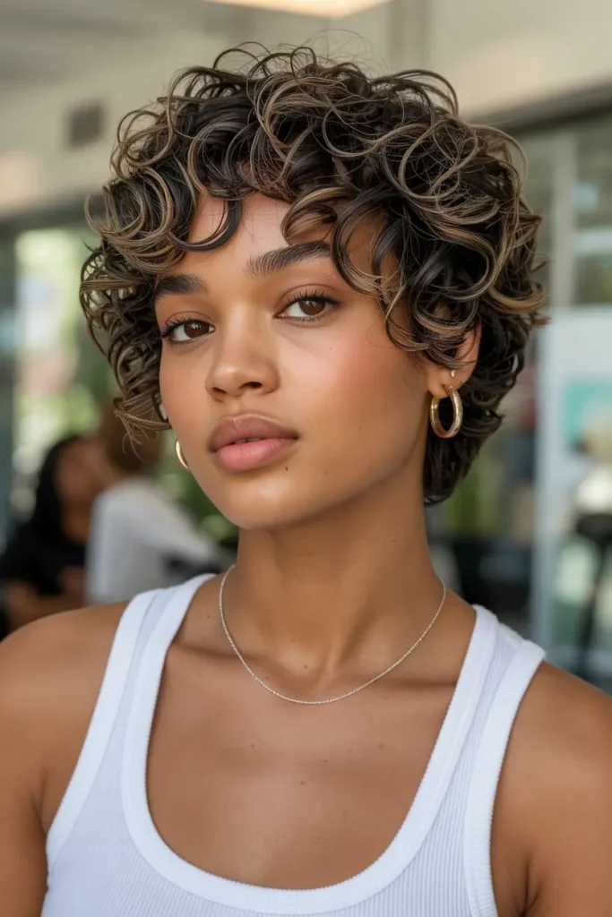 16. Curly Shag Crop